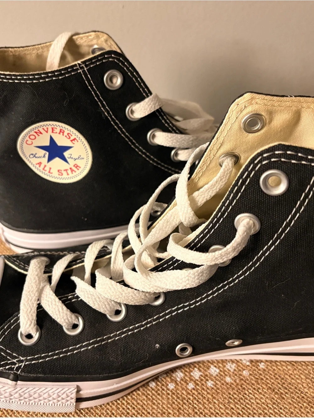 Converse Black and White High-Top All Star Sneakers